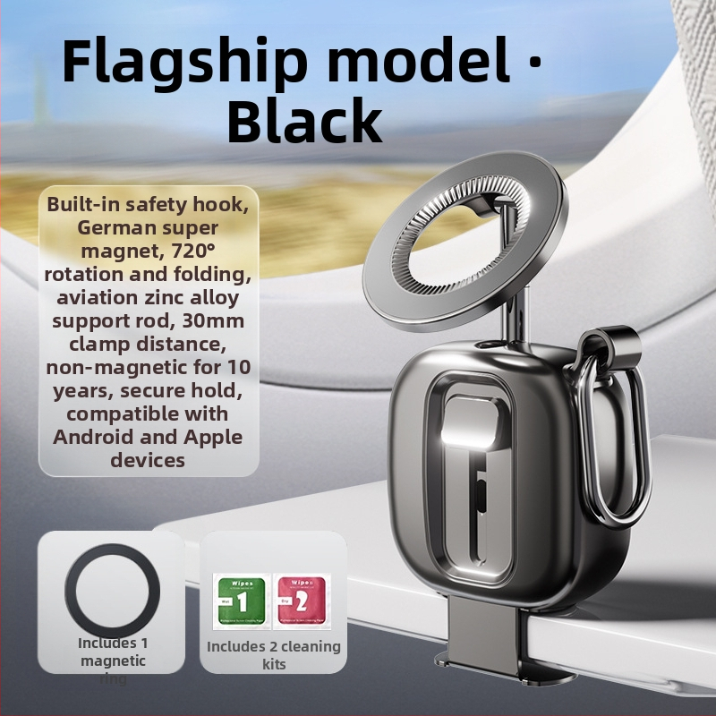 Stojan na telefón pre stolné použitie, prenosný na cestovanie, skladací, magnetický, zo zliatiny