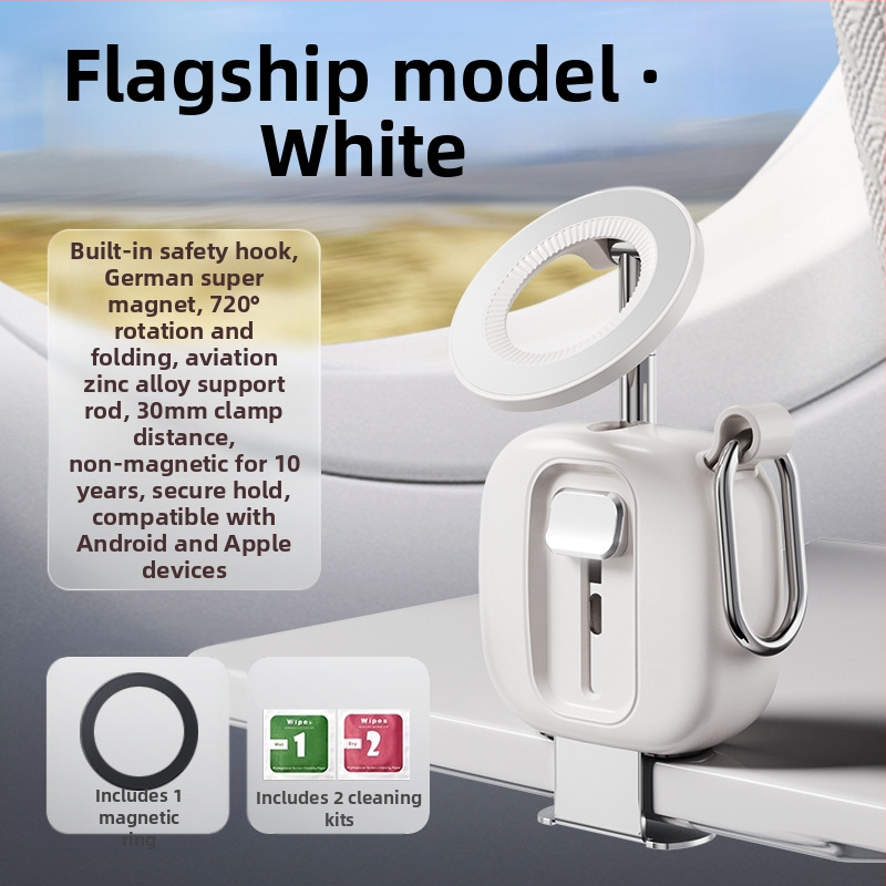Stojan na telefón pre stolné použitie, prenosný na cestovanie, skladací, magnetický, zo zliatiny
