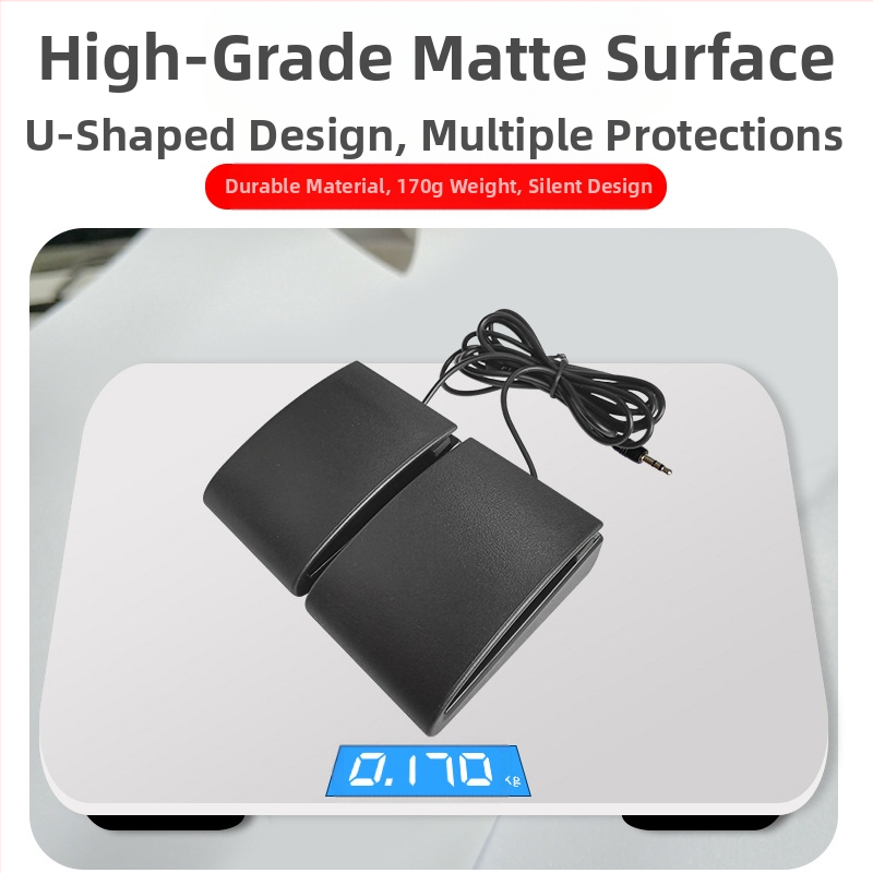 Двоен педал за бас барабан за електронен комплект, модел J-04, ABS, 3.5 мм интерфейс, 50 000 цикъла