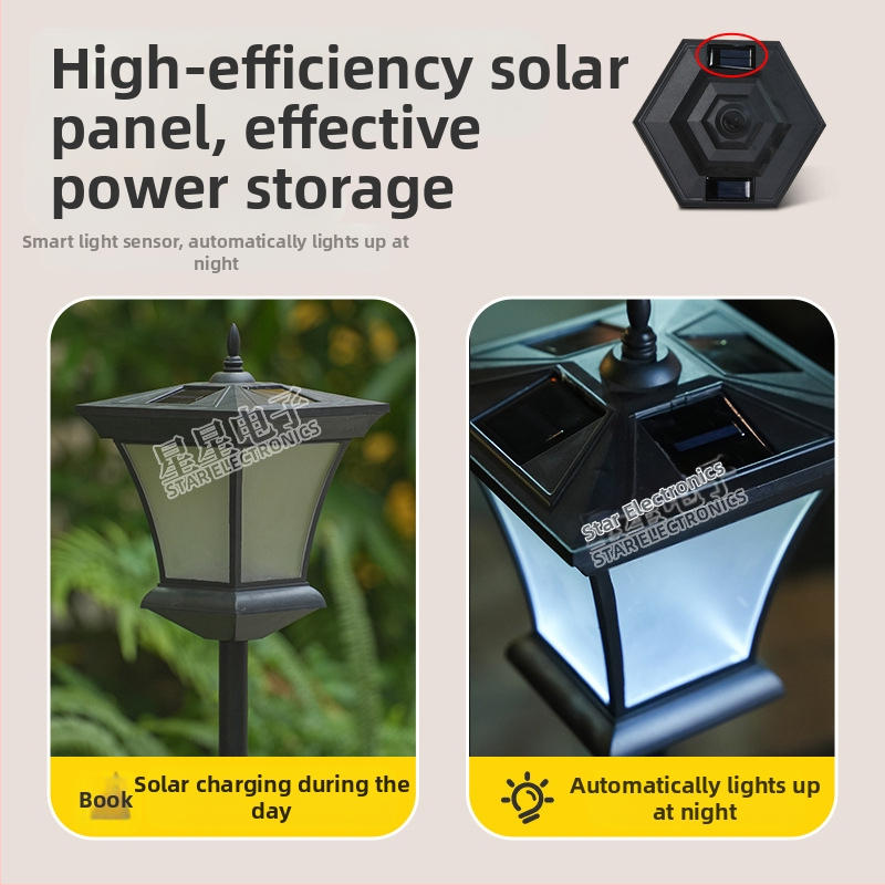 Solárne záhradné svetlo s indukčným prepínačom, 6–12 hodín svietivosti, solárne napájanie, model XX-20C220P