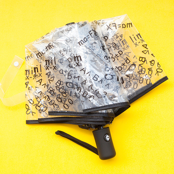 Trys dalių sulankstomas skėtis su automatinio atidarymo mechanizmu, lydinio strypai, 8 strypai, plastikinis audinys 210T