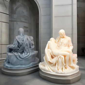 Силиконова форма за свещи и десерти – Our Lady of Mercy, 3D портрет, асиметрична форма