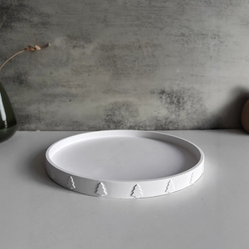 Σιλικονούχα κυκλική φόρμα για κέικ με μοτίβο Χριστουγεννιάτικου δέντρου; κατάλληλη για βάση γύψου και φόρμα κεριού, κυκλοφόρησε το 2021.