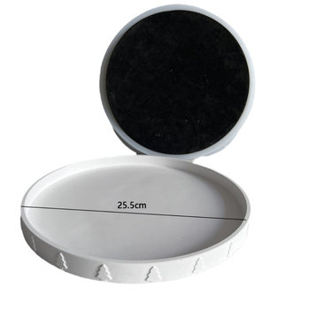 Σιλικονούχα κυκλική φόρμα για κέικ με μοτίβο Χριστουγεννιάτικου δέντρου; κατάλληλη για βάση γύψου και φόρμα κεριού, κυκλοφόρησε το 2021.