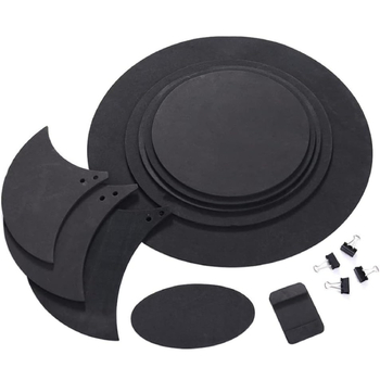 14 броя шумопоглъщащи подложки за барабани, за пет барабана и три тарелки, гумени музикални аксесоари