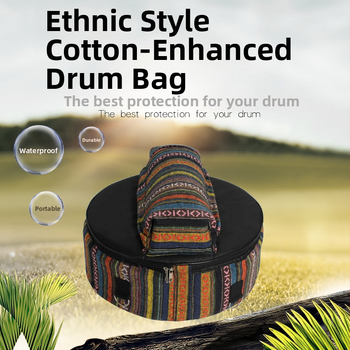 IN-56 Taška na bubon z Oxfordskej látky, s etnickým vzorom, pre malý bubon