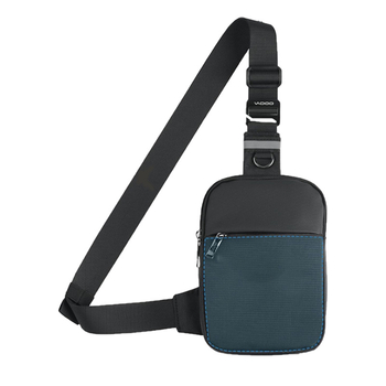 Najlonska muška crossbody torba, vodootporna, jednobojni uzorak, poliesterova podstava