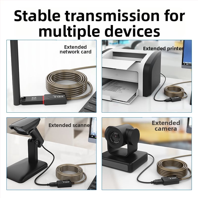 USB 2.0 удължителен кабел HS8836A, медна жица, USB интерфейс, адаптер кабел, 5–30 м