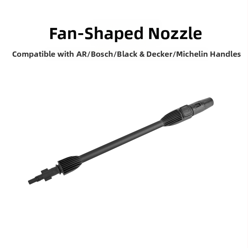 Πιστόλι νερού υψηλής πίεσης με λαβή και κάνη — κεφαλή και λαβή από τεχνικά πλαστικά; συμβατό με Bosch, AR, Black Decker, Michelin πλυντήρια πίεσης; πίεση 140 bar / 2000 psi; βάρος 400 g