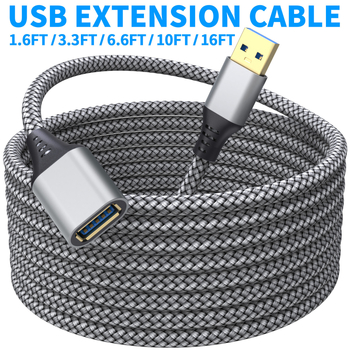 Predlžovací kábel USB 3.0 s rozhraním Mini USB, jednokonektorový konektor, predĺžený prenos dát, max. 60 W, plášť z hliníkovej zliatiny, medené jadro, nylonový opletený drôt