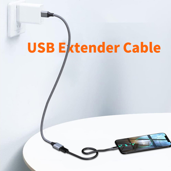USB 3.0 удължителен кабел, мини USB интерфейс, единичен конектор, разширен пренос на данни, 60W максимум, алуминиев корпус, медна сърцевина, найлонова оплетка