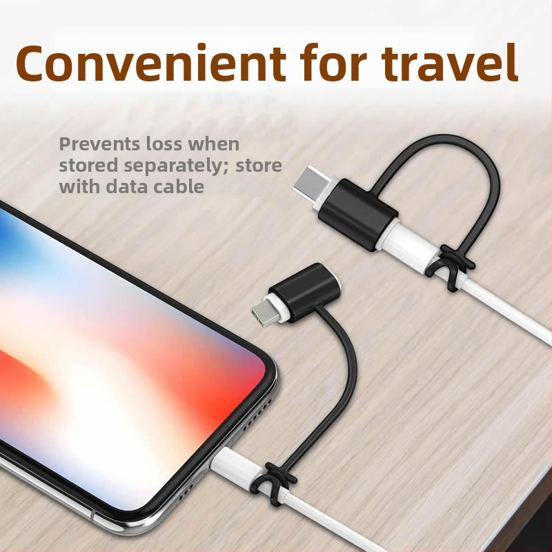 Silikónové puzdro proti strate pre Type-C konvertor s šnúrkou, model 08