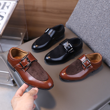 PU kožne tenisice za dječake, ležernog stila, zatvarač na Velcro, gumeni potplat