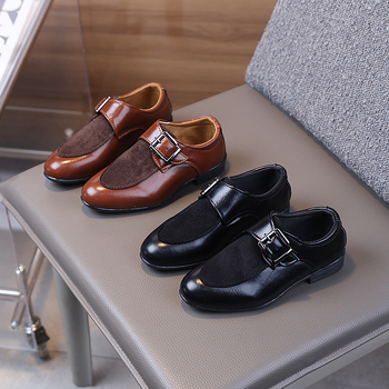 PU kožne tenisice za dječake, ležernog stila, zatvarač na Velcro, gumeni potplat