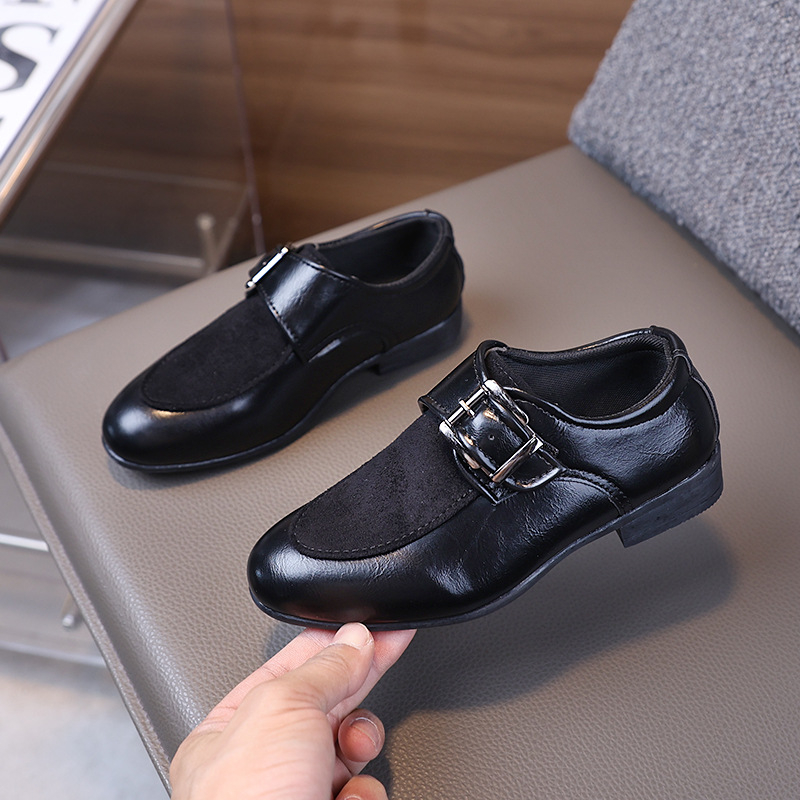 PU kožne tenisice za dječake, ležernog stila, zatvarač na Velcro, gumeni potplat