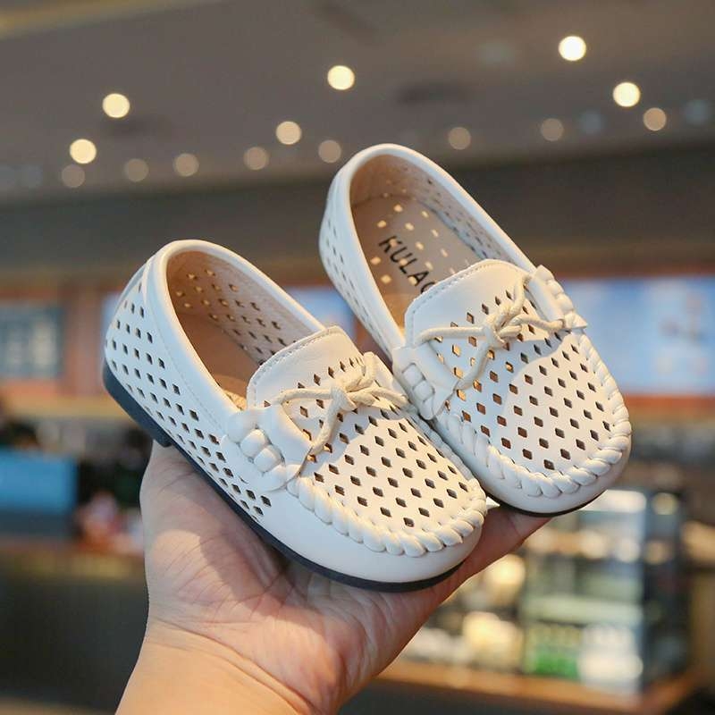 Dječje cipele od umjetne kože, s prorezanim dizajnom, srednje visoke, britski retro stil, gumeni potplat