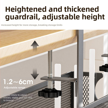 Ράφι διαχείρισης καλωδίων κάτω από το γραφείο από χάλυβα άνθρακα, πολυχρηστικό αποθηκευτικό καλάθι, μονοεπίπεδη κατασκευή