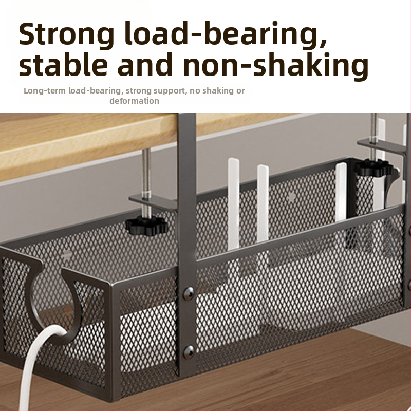 Podstavec na káble pod stolom z uhlíkovej ocele, viacúčelové uloženie, jednostupňový dizajn