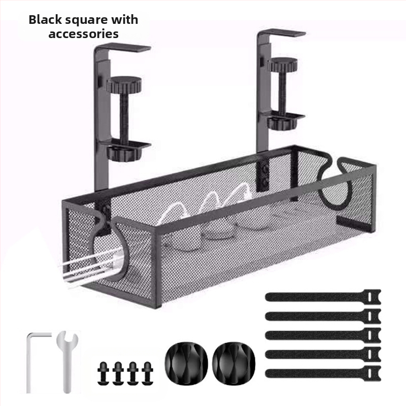 Podstavec na káble pod stolom z uhlíkovej ocele, viacúčelové uloženie, jednostupňový dizajn
