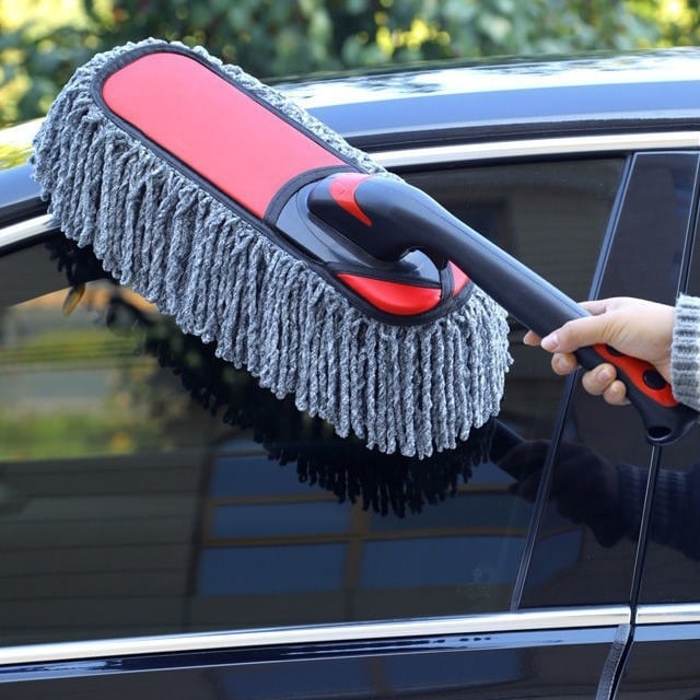 Щетка за измиване на автомобил с въртяща се глава, влакна от снежна вълна, пластмасов корпус, марка Xinyi
