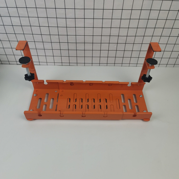 Χωρίς διάτρηση: Εκτεινόμενος οργανωτής καλωδίων κάτω από το γραφείο με πρίζα και κανάλι καλωδίων δρομολογητή – Χάλυβας άνθρακα, ένα επίπεδο, για επιτραπέζια χρήση