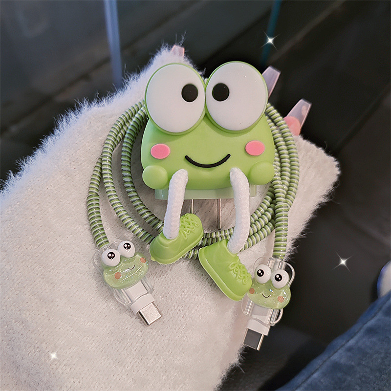 Karatūrinio dizaino duomenų kabelio apsauginis dangtelis iPhone 14, su lūžių apsauga