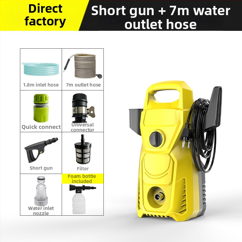 Namų aukšto slėgio automobilių plovimo įranga — 3000W, 220V, 100 Bar, 6 L/min, 7–20 m žarna