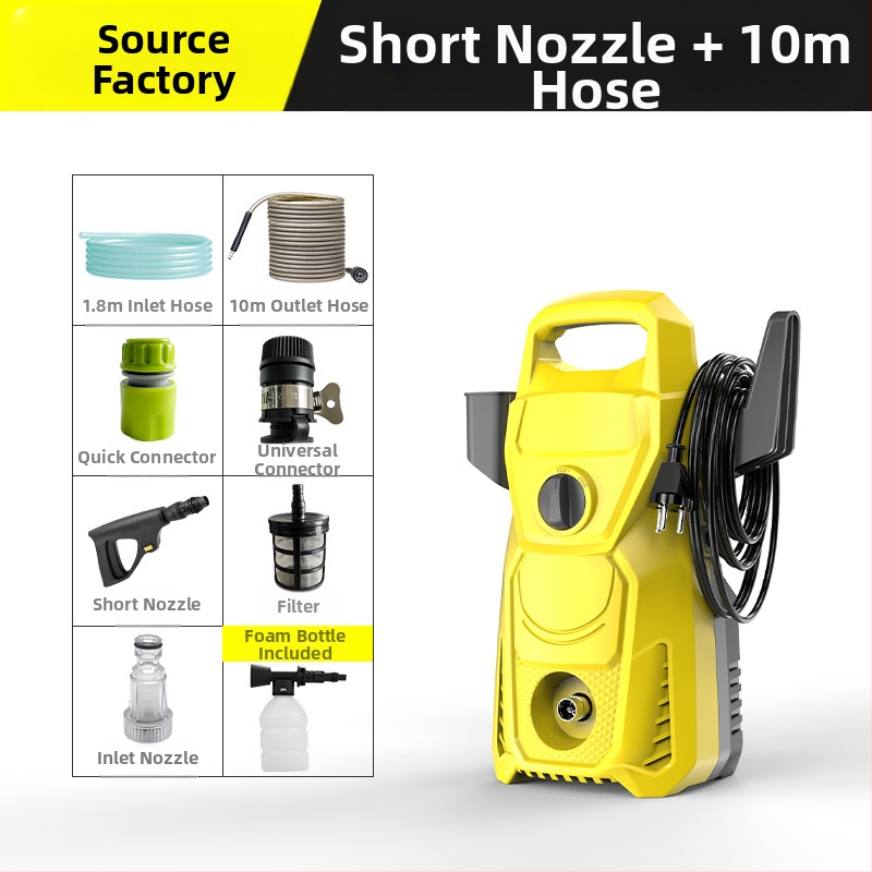 Namų aukšto slėgio automobilių plovimo įranga — 3000W, 220V, 100 Bar, 6 L/min, 7–20 m žarna