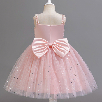 Παιδικό φόρεμα-πριγκίπισσα με χάντρες σε τιράντες και φουσκωτή φούστα από γάζα, Α-γραμμή, 100% πολυεστέρας, φόδρα βαμβάκι, για κορίτσια άνω των 8 ετών και ύψος άνω των 140 εκ, άνοιξη-καλοκαίρι