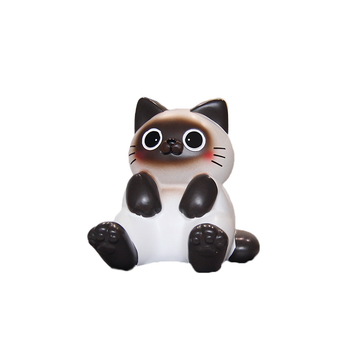 Θήκη-στήριγμα κινητού σε σχήμα Siamese γάτας, διακοσμητικό γραφείου σε σκανδιναβικό στυλ από ρητίνη, ιδανικό δώρο γενεθλίων