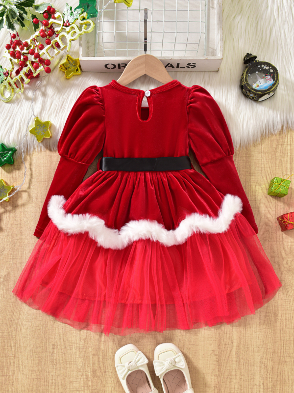 Mergaičių miela suknelė su dygsniuotu tinkleliu - 95 % poliesteris, 3–8 metų amžiaus, 2025 m. vasara