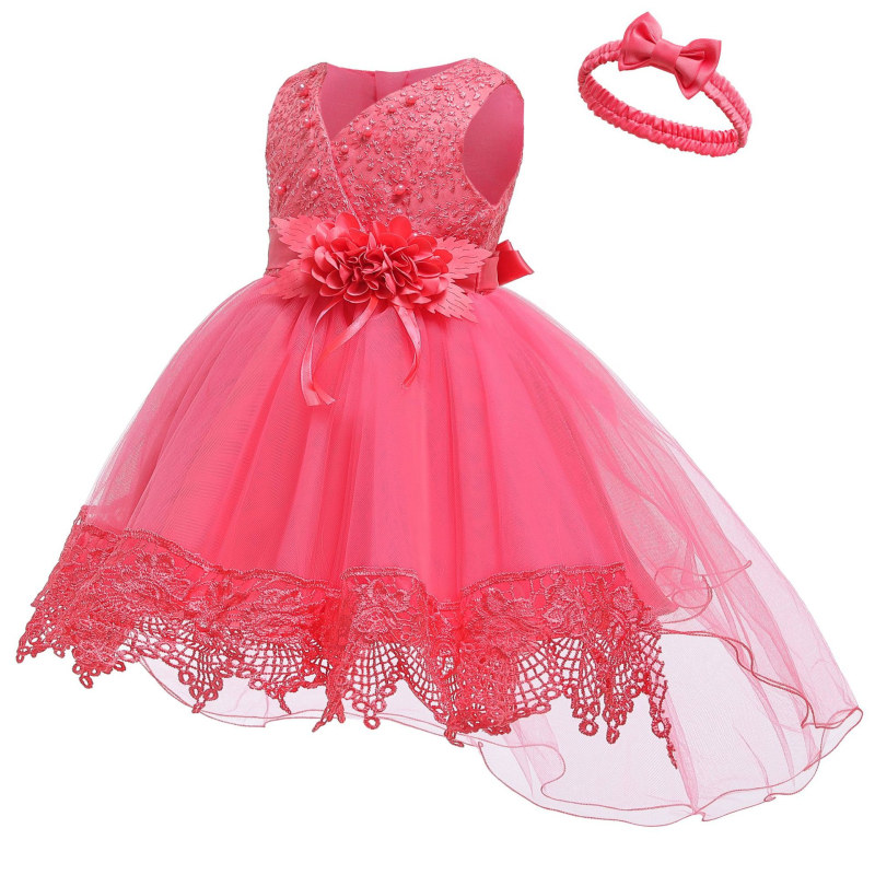 Dječja haljina bez rukava s A-linijom, za fotograﬁranje; tkanina: pamuk; glavna tkanina: poliester 85%; za djevojčice 1–3 godine (80–100 cm)