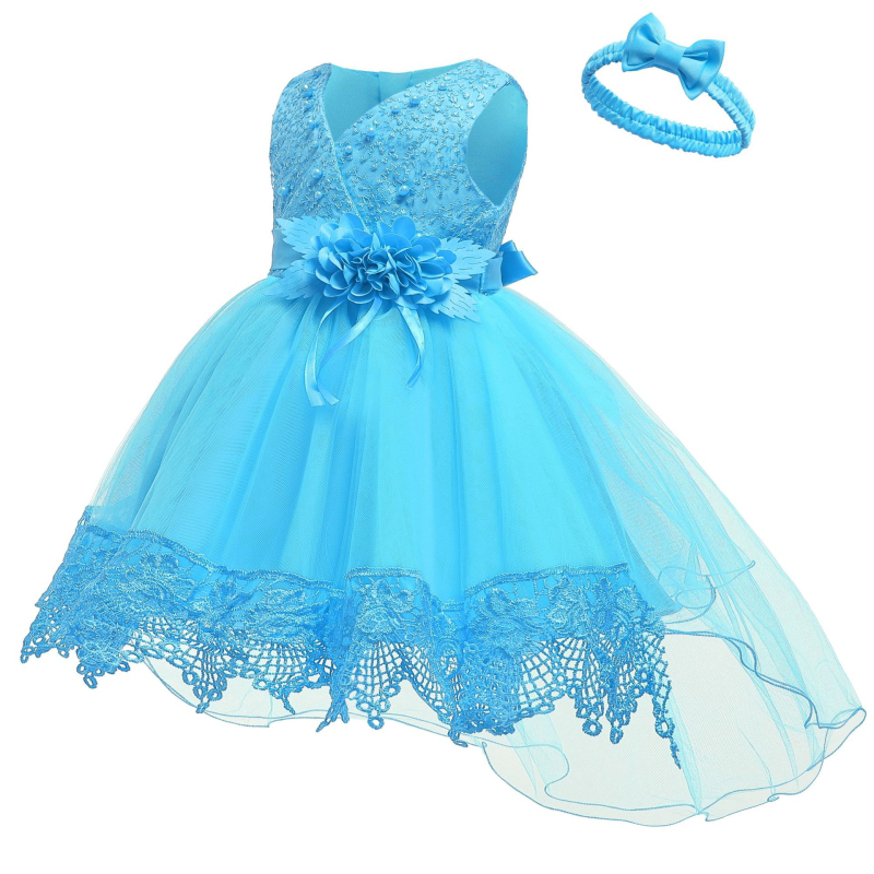 Dječja haljina bez rukava s A-linijom, za fotograﬁranje; tkanina: pamuk; glavna tkanina: poliester 85%; za djevojčice 1–3 godine (80–100 cm)