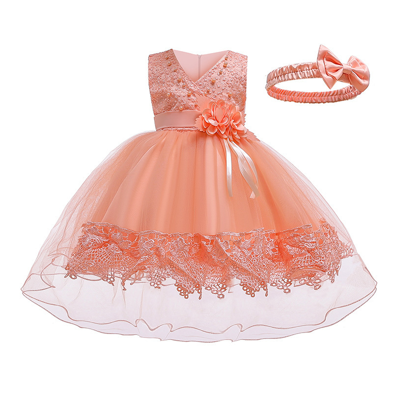 Dječja haljina bez rukava s A-linijom, za fotograﬁranje; tkanina: pamuk; glavna tkanina: poliester 85%; za djevojčice 1–3 godine (80–100 cm)