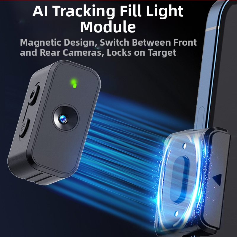 M02 3-asis stabilizators viedtālrunim, rokas stabilizators ar atdalāmu tālvadību, papildus gaisma, AI kamera