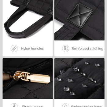 Tote torba s urbanom jednostavnošću, poliesterska konstrukcija, vodoravni kvadratni oblik, zatvarač, laminirani unutarnji džep sa zatvaračem