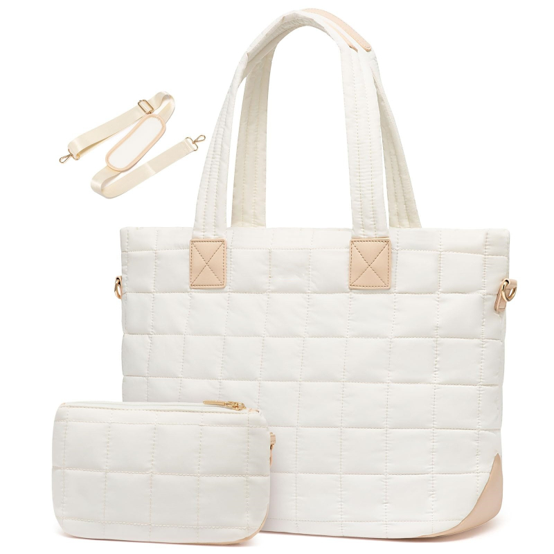 Tote torba s urbanom jednostavnošću, poliesterska konstrukcija, vodoravni kvadratni oblik, zatvarač, laminirani unutarnji džep sa zatvaračem