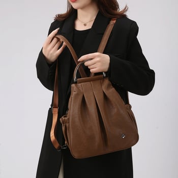 Dnevni ruksak za svakodnevnu upotrebu — udoban, višenamjenski PU ruksak sa zatvaranjem na zip, unutarnja torba s džepom na zip, poliester podstava, unutarnji pretinac