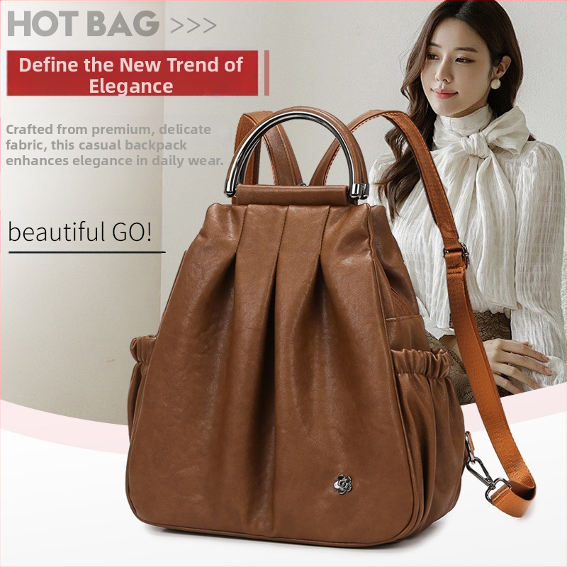 Denný batoh pre každodenné použitie — pohodlný, viacúčelový PU batoh na zips, vnútorná štruktúra: taška s uzatváracím zipsom, polyesterová podšívka, vnútorný prepážka