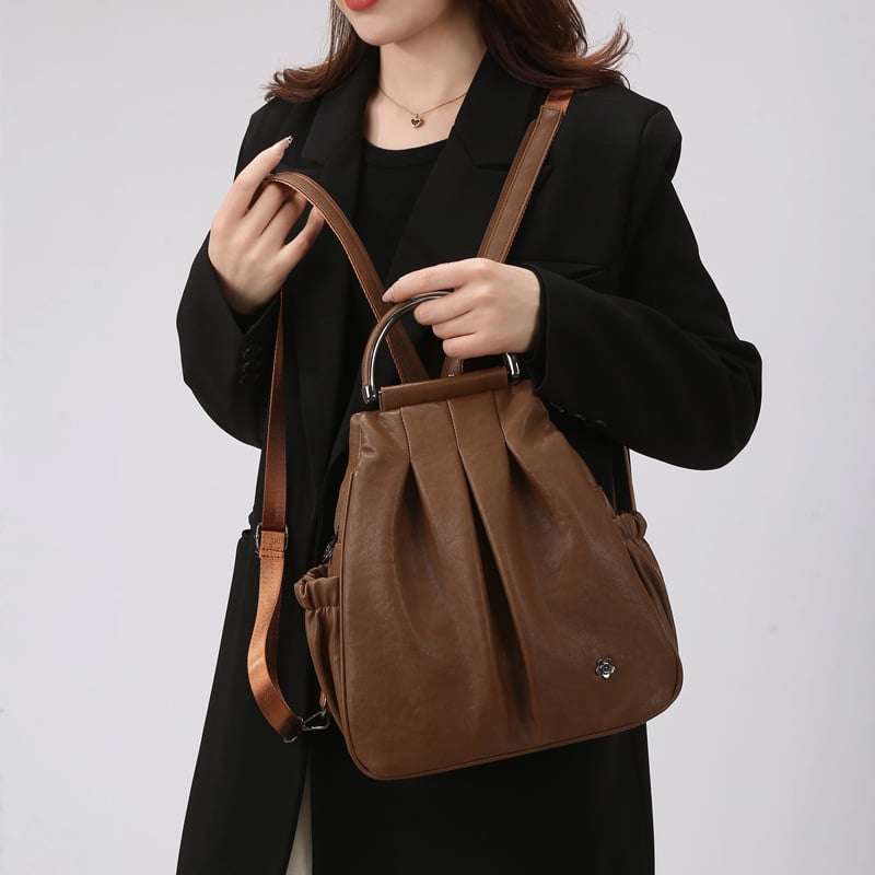 Dnevni ruksak za svakodnevnu upotrebu — udoban, višenamjenski PU ruksak sa zatvaranjem na zip, unutarnja torba s džepom na zip, poliester podstava, unutarnji pretinac