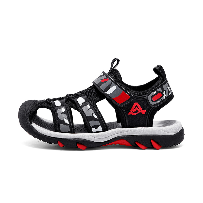 Dječje sportke sandale – prozračni mrežasti gornji dio, otporne na habanje, zatvoren prst, protuklizna đon EVA+TPR, Velcro traka