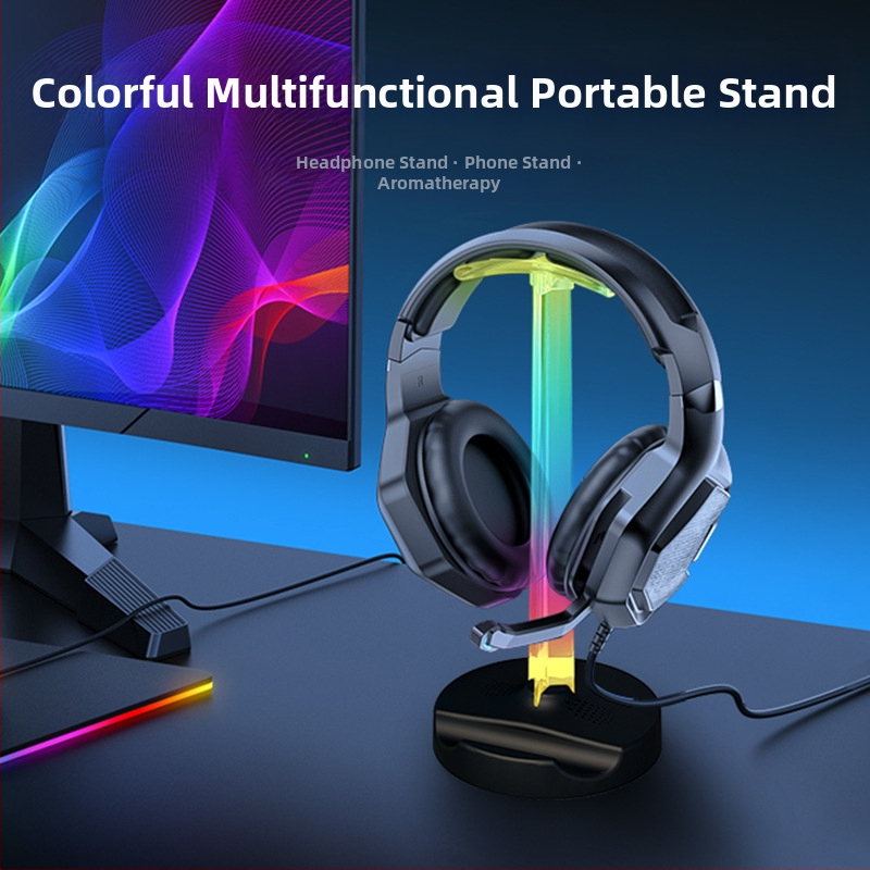 ITLYA10 Настолен държач за гейминг слушалки, пластмасова конструкция, поддръжка за персонализация, общ стил