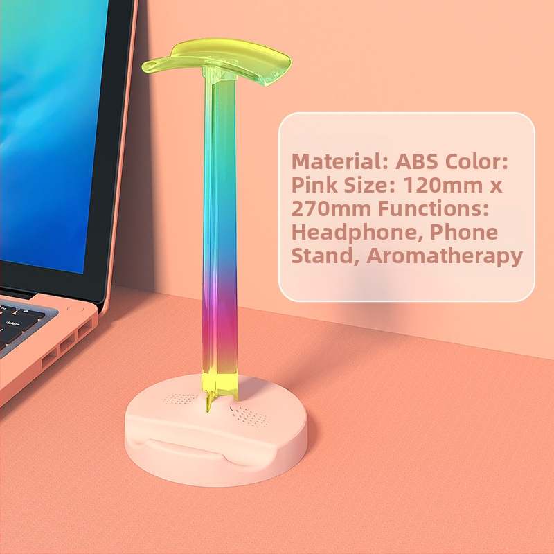 ITLYA10 Настолен държач за гейминг слушалки, пластмасова конструкция, поддръжка за персонализация, общ стил