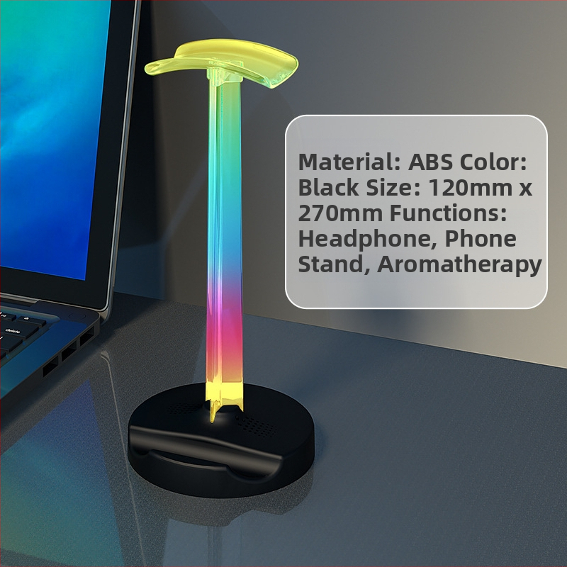 ITLYA10 Настолен държач за гейминг слушалки, пластмасова конструкция, поддръжка за персонализация, общ стил