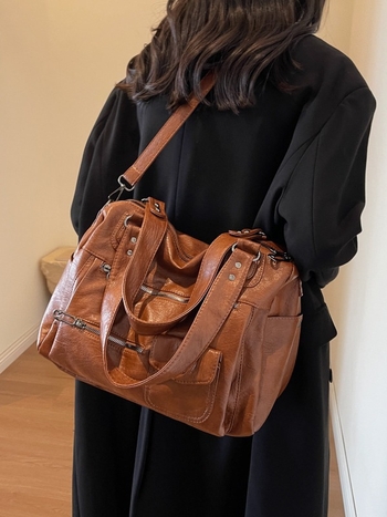 Ženska Tote torba, PU materijal, horizontalni kvadratni oblik, zatvaranje na zatvarač, unutarnji džep sa zatvaračem (Materijal: PU; Stil: Tote; Oblik: horizontalni kvadratni; Otvaranje: zatvarač; Unutarnji džep: zatvarač)