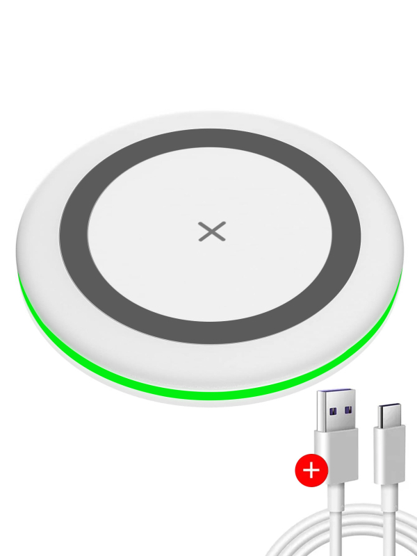 Okrugli stolni bežični punjač 15W, QC4.0, za Apple i Huawei telefone