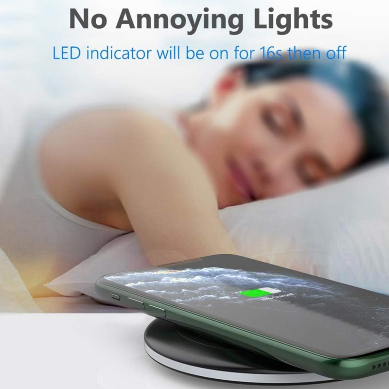 Okrugli stolni bežični punjač 15W, QC4.0, za Apple i Huawei telefone