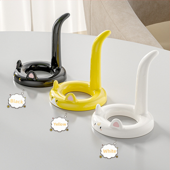 Držiak na telefón do kancelárie s motívom mačky, lazy stand, ABS materiál, kreatívny štýl