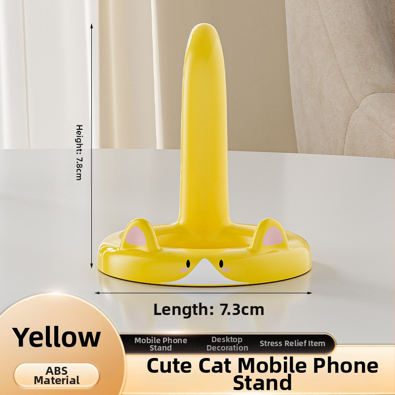 Držiak na telefón do kancelárie s motívom mačky, lazy stand, ABS materiál, kreatívny štýl