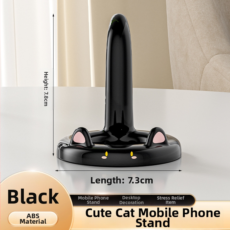 Držiak na telefón do kancelárie s motívom mačky, lazy stand, ABS materiál, kreatívny štýl
